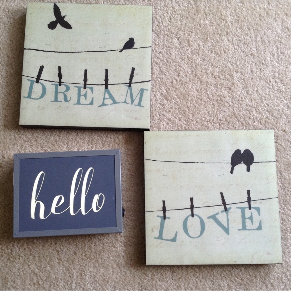 2 Baby Room Pictures Framed Hangings Love Dream